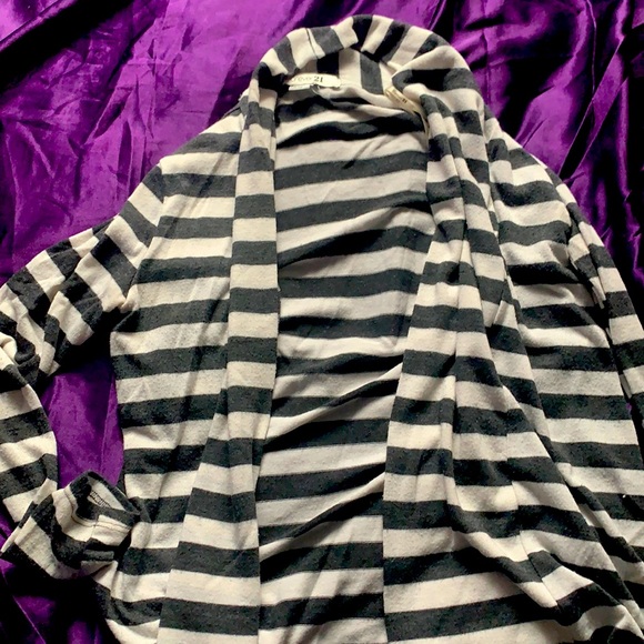 Forever 21 striped cover up cardigan - Picture 1 of 2